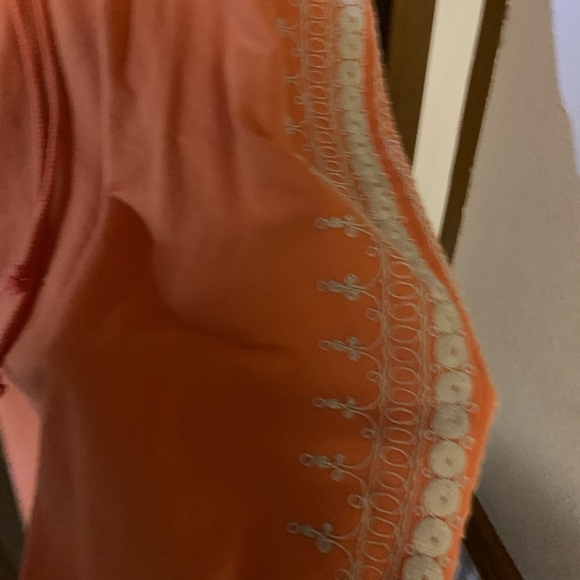 Rare lucky bramd orange embroidered dress with drawstring size X-Large - Picture 7 of 9